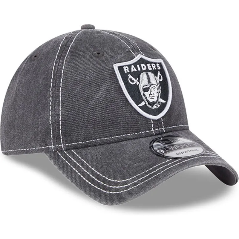 szara-regulowana-czapka-z-zakrzywionym-daszkiem-9twenty-washed-contrast-las-vegas-raiders-nfl-new-era