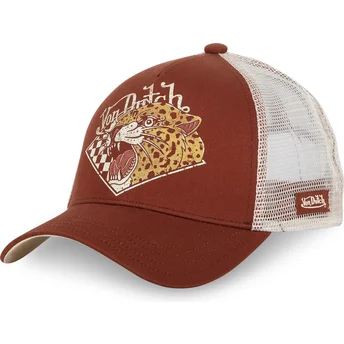 Kepurė išlenkta ruda snapback GUE Von Dutch