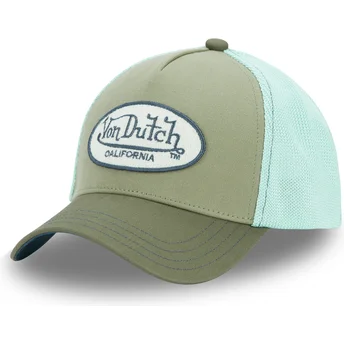 Czapka trucker zielona i niebieska TERRY03 Von Dutch
