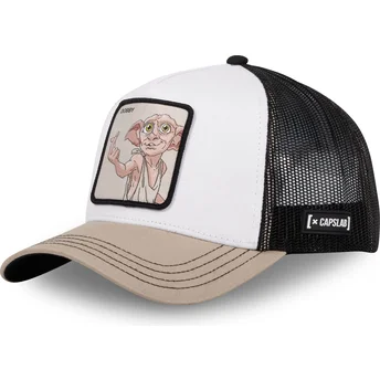 Czapka trucker biała, czarna i beżowa Dobby DOB1 Harry Potter od Capslab