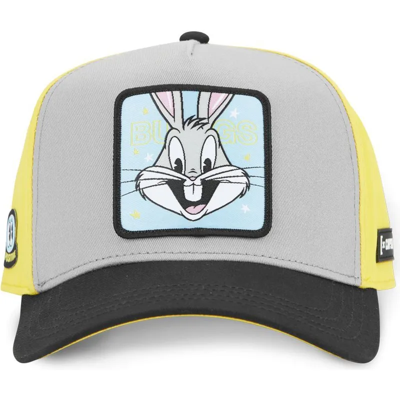 szara-zolta-i-czarna-zakrzywiona-czapka-snapback-bugs-bunny-loo11-bep1-looney-tunes-od-capslab