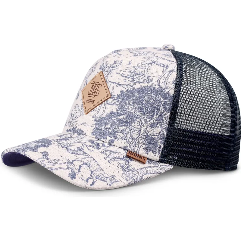 kepure-islenkta-tamsiai-melyna-snapback-hft-deer-pattern-djinns