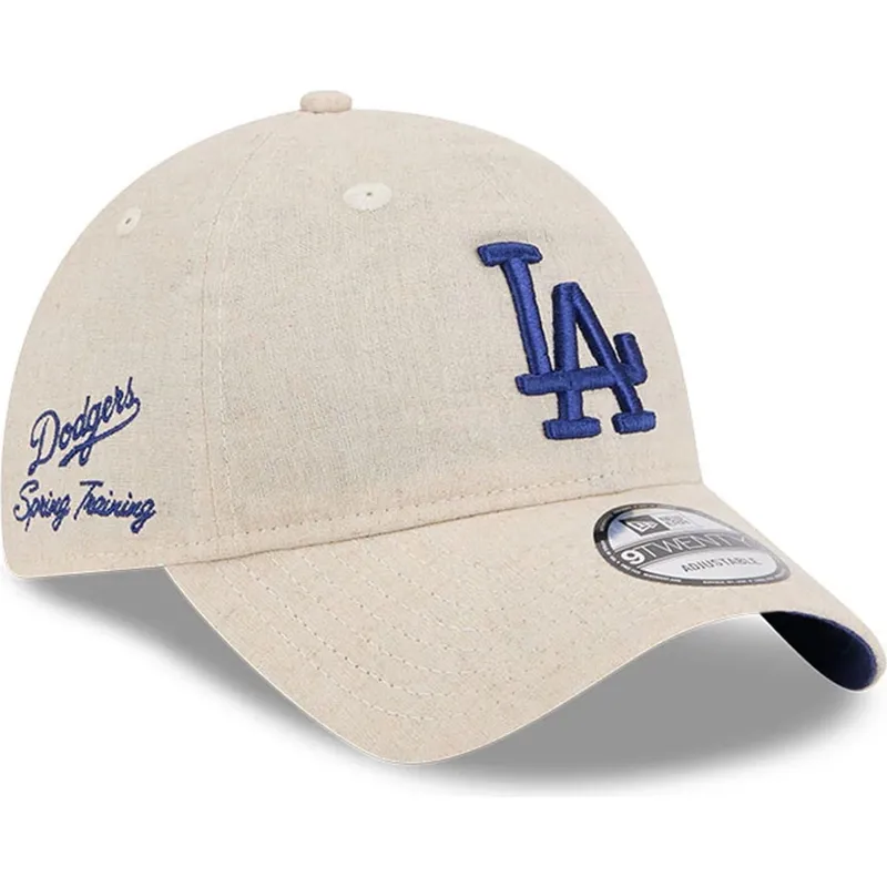 kepure-islenkta-smelio-reguliuojamas-9twenty-linen-spring-training-fan-pack-2025-los-angeles-dodgers-mlb-new-era