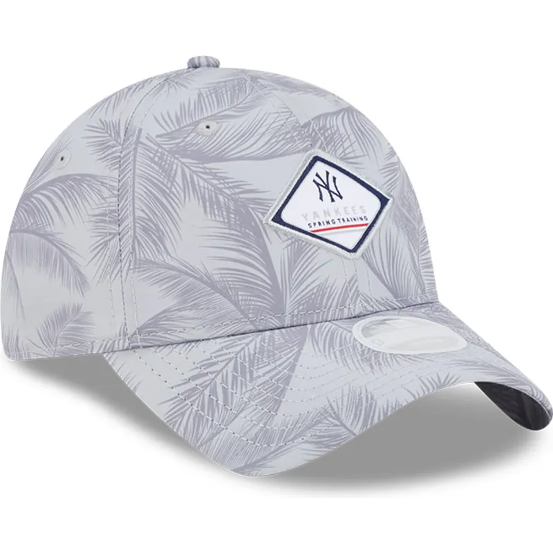 kepure-islenkta-pilka-reguliuojama-juostele-9twenty-leaf-open-back-spring-training-fan-pack-2025-new-york-yankees-mlb-new-era