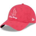 cap-islenkta-pink-adjustable-strap-9twenty-pattern-spring-training-fan-pack-2025-los-angeles-dodgers-mlb-new-era