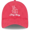cap-islenkta-pink-adjustable-strap-9twenty-pattern-spring-training-fan-pack-2025-los-angeles-dodgers-mlb-new-era