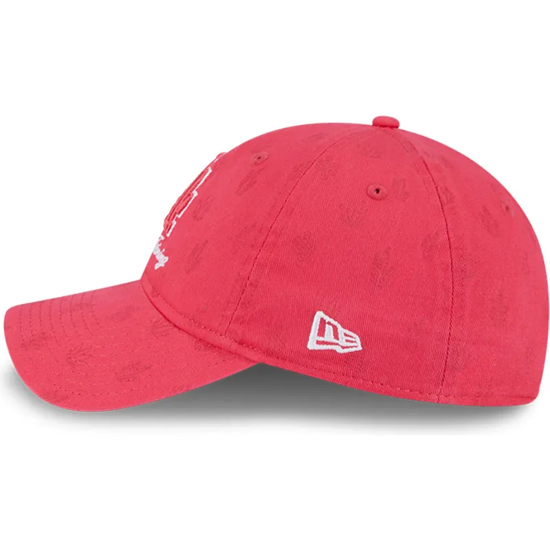 cap-islenkta-pink-adjustable-strap-9twenty-pattern-spring-training-fan-pack-2025-los-angeles-dodgers-mlb-new-era