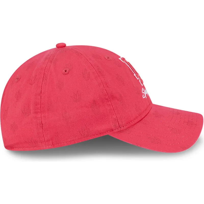 cap-islenkta-pink-adjustable-strap-9twenty-pattern-spring-training-fan-pack-2025-los-angeles-dodgers-mlb-new-era