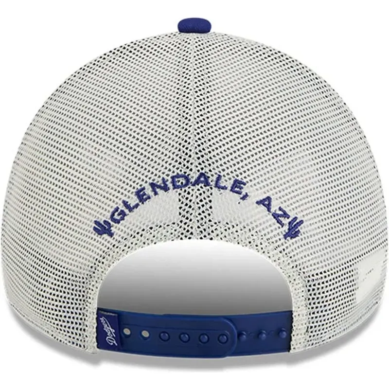 czapka-trucker-niebiesko-biala-9forty-a-frame-patch-spring-training-fan-pack-2025-los-angeles-dodgers-mlb-new-era