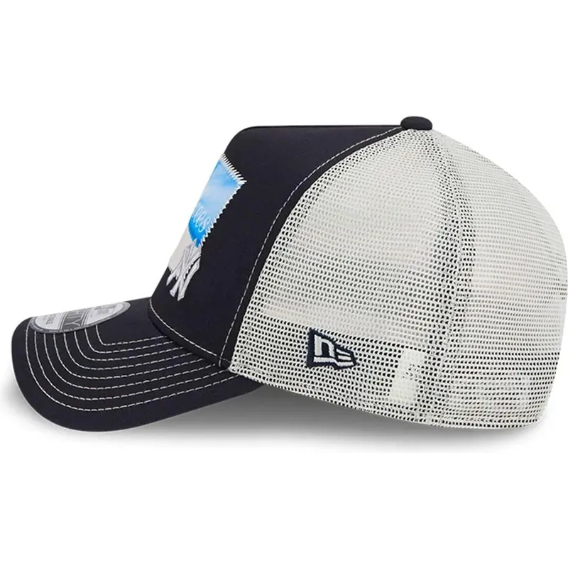 kepure-islenkta-tamsiai-melyna-snapback-9forty-a-frame-patch-spring-training-fan-pack-2025-new-york-yankees-mlb-new-era
