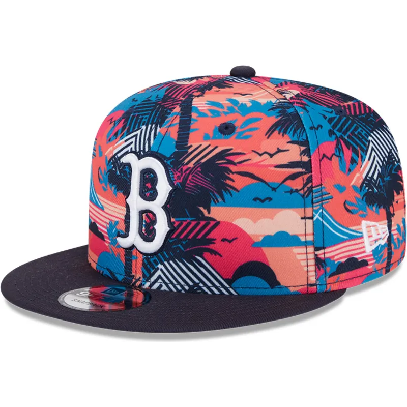 kepure-plokscia-ivairiaspalvis-snapback-9fifty-printed-spring-training-fan-pack-2025-boston-red-sox-mlb-new-era