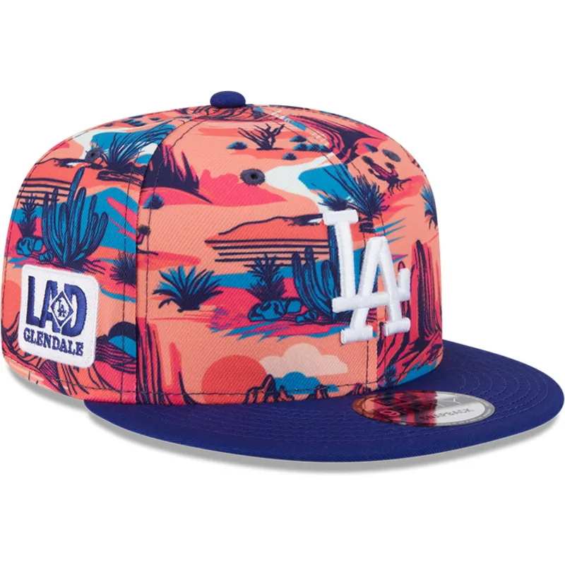 kepure-plokscia-ivairiaspalvis-snapback-9fifty-printed-spring-training-fan-pack-2025-los-angeles-dodgers-mlb-new-era
