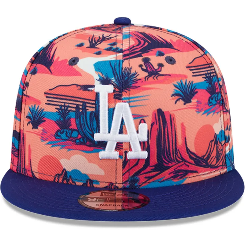 czapka-z-daszkiem-plaska-wielokolorowa-snapback-9fifty-printed-spring-training-fan-pack-2025-los-angeles-dodgers-mlb-od-new-era