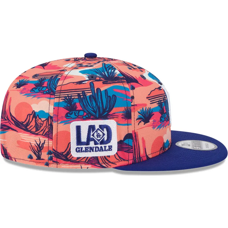 kepure-plokscia-ivairiaspalvis-snapback-9fifty-printed-spring-training-fan-pack-2025-los-angeles-dodgers-mlb-new-era