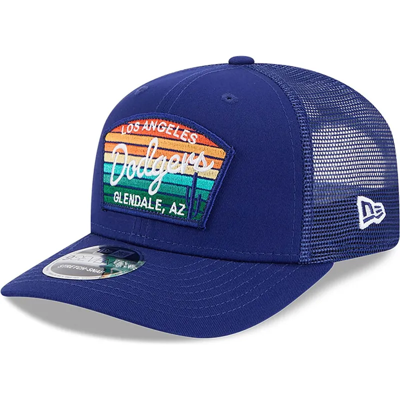czapka-trucker-niebieska-9seventy-stretch-snap-mesh-spring-training-fan-pack-2025-los-angeles-dodgers-mlb-new-era