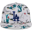 biala-plaska-czapka-snapback-9fifty-print-spring-training-fan-pack-2025-los-angeles-dodgers-mlb-new-era