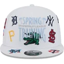 kepure-plokscia-balta-snapback-9fifty-scatter-spring-training-fan-pack-2025-mlb-new-era