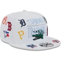 kepure-plokscia-balta-snapback-9fifty-scatter-spring-training-fan-pack-2025-mlb-new-era