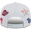 kepure-plokscia-balta-snapback-9fifty-scatter-spring-training-fan-pack-2025-mlb-new-era