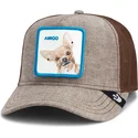 kepure-islenkta-vilkikas-ruda-snapback-perro-chihuahua-amigo-suited-friend-business-professional-the-farm-the-farm-de-goorin-bro
