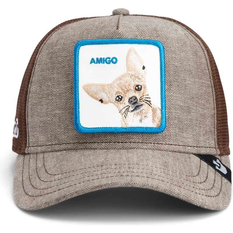 kepure-islenkta-vilkikas-ruda-snapback-perro-chihuahua-amigo-suited-friend-business-professional-the-farm-the-farm-de-goorin-bro