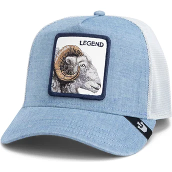 Niebieska czapka trucker z kozą Suited Legend Business Professional The Farm od Goorin Bros.