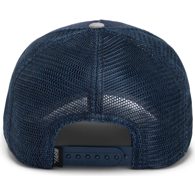 kepure-islenkta-vilkikas-tamsiai-melyna-snapback-aguila-fierce-bird-of-prey-core-canvas-the-farm-the-farm-de-goorin-bros