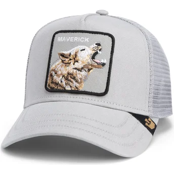 Goorin Bros. Wolf Maverick Howling In Harmony Core Canvas The Farm Grey Trucker Hat