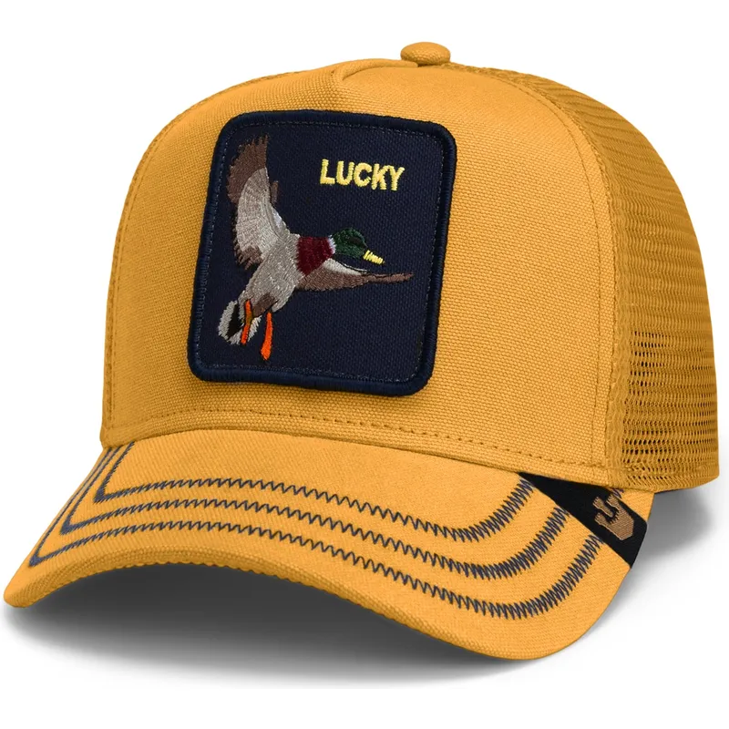 kepure-islenkta-geltona-snapback-lucky-gotta-be-quicker-core-canvas-the-farm-goorin-bros