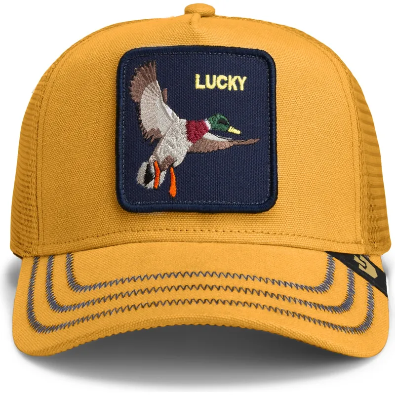 kepure-islenkta-geltona-snapback-lucky-gotta-be-quicker-core-canvas-the-farm-goorin-bros