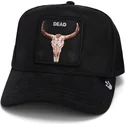 kepure-islenkta-juoda-snapback-dead-the-suede-skull-global-core-micro-suede-the-farm-goorin-bros