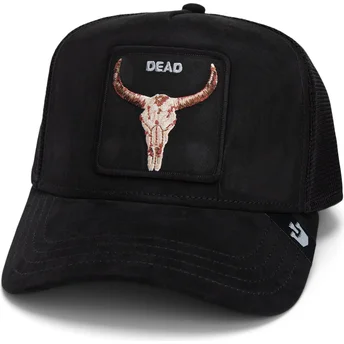 kepure-islenkta-juoda-snapback-dead-the-suede-skull-global-core-micro-suede-the-farm-goorin-bros