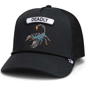 Kepurė išlenkta vilkikas juoda snapback escorpión GB2 Deadly Scorp The Rocker The Farm The Farm de Goorin Bros.