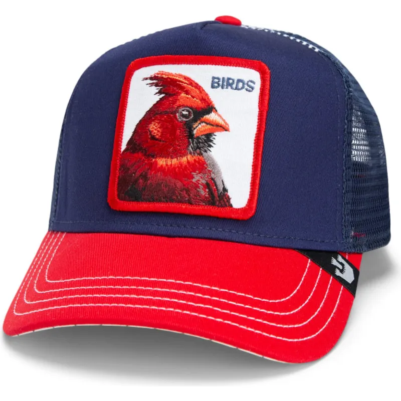 czapka-truckerka-granatowo-czerwona-z-ptakiem-the-bird-fab-farm-od-goorin-bros