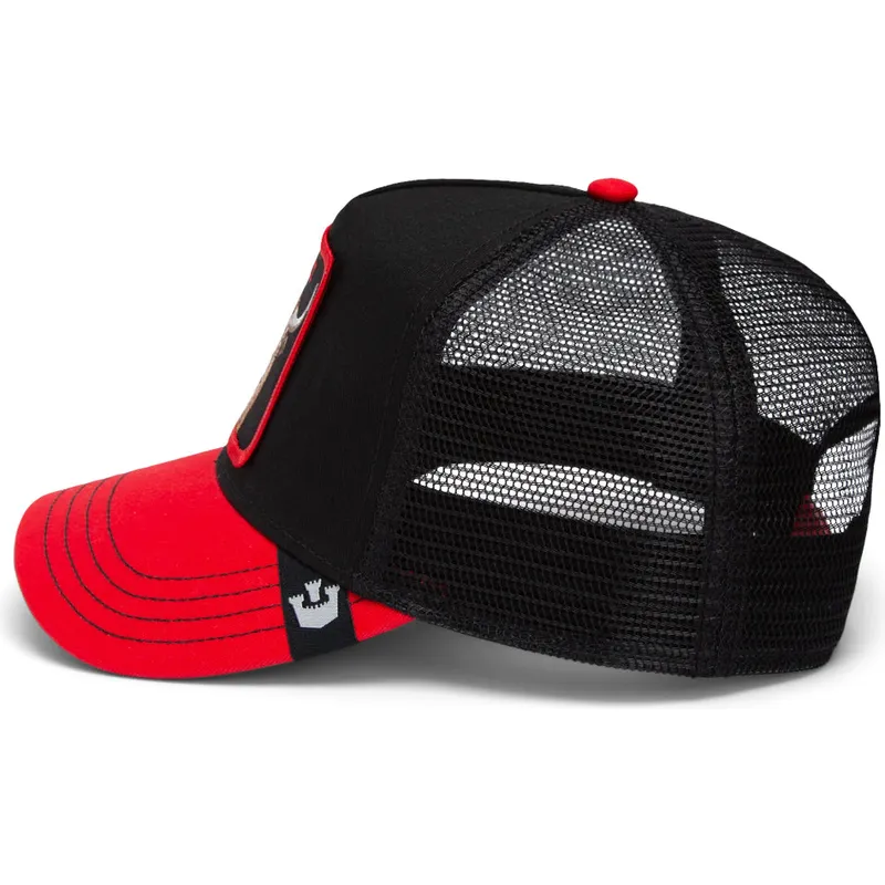 kepure-islenkta-juoda-snapback-the-goat-steer-fab-farm-the-farm-goorin-bros