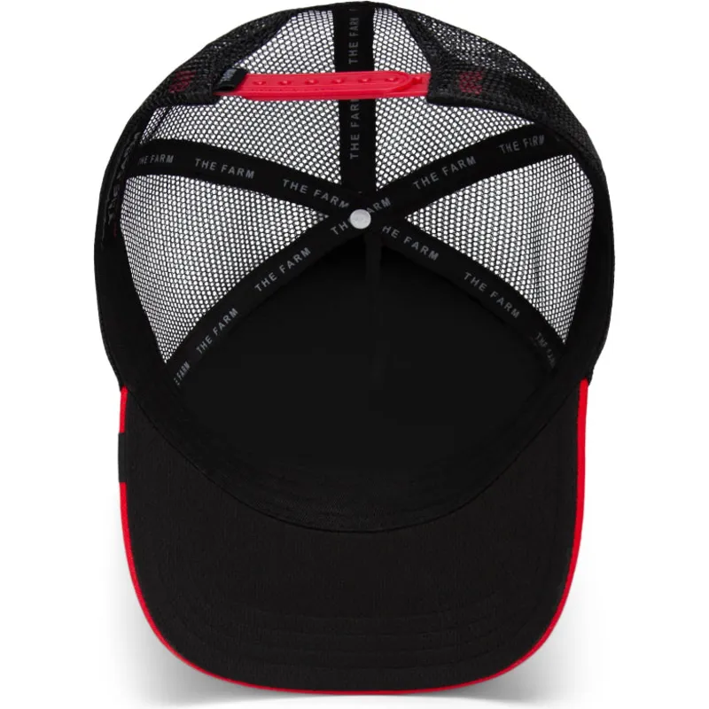 czapka-trucker-czarno-czerwona-koza-the-goat-steer-fab-farm-od-goorin-bros