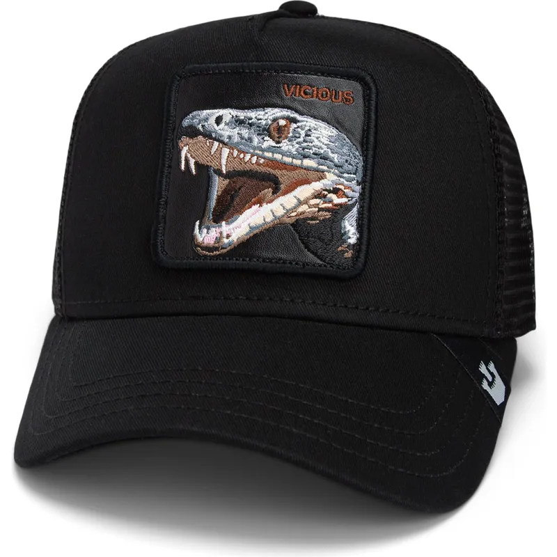 kepure-islenkta-juoda-snapback-the-vicious-snake-core-combo-the-farm-goorin-bros