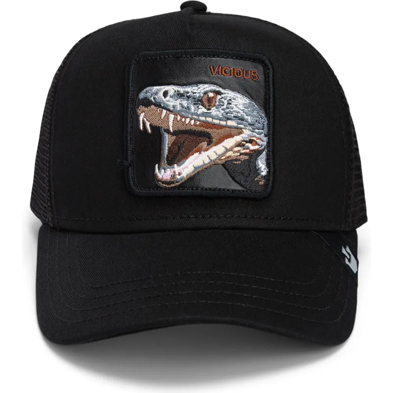 kepure-islenkta-juoda-snapback-the-vicious-snake-core-combo-the-farm-goorin-bros