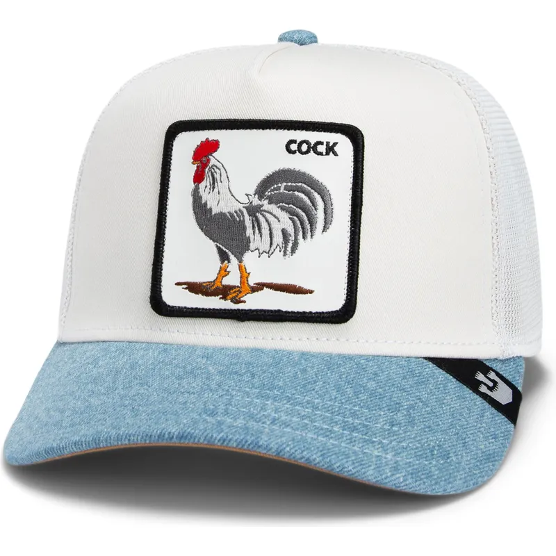 kepure-islenkta-vilkikas-balta-snapback-gallo-cock-rooster-fan-institution-ball-club-global-core-denim-the-farm-the-farm-de-goor