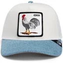 kepure-islenkta-vilkikas-balta-snapback-gallo-cock-rooster-fan-institution-ball-club-global-core-denim-the-farm-the-farm-de-goor