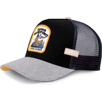 Czarna i szara czapka trucker Sumo Surfing Samoa Islands HFT od Coastal