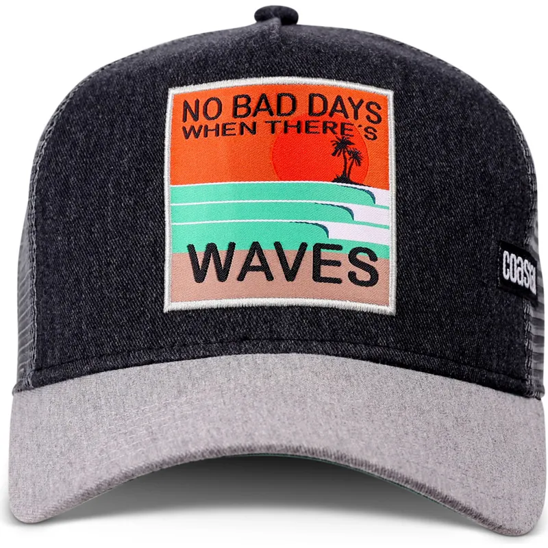 kepure-islenkta-vilkikas-juoda-snapback-no-bad-days-hft-coastal