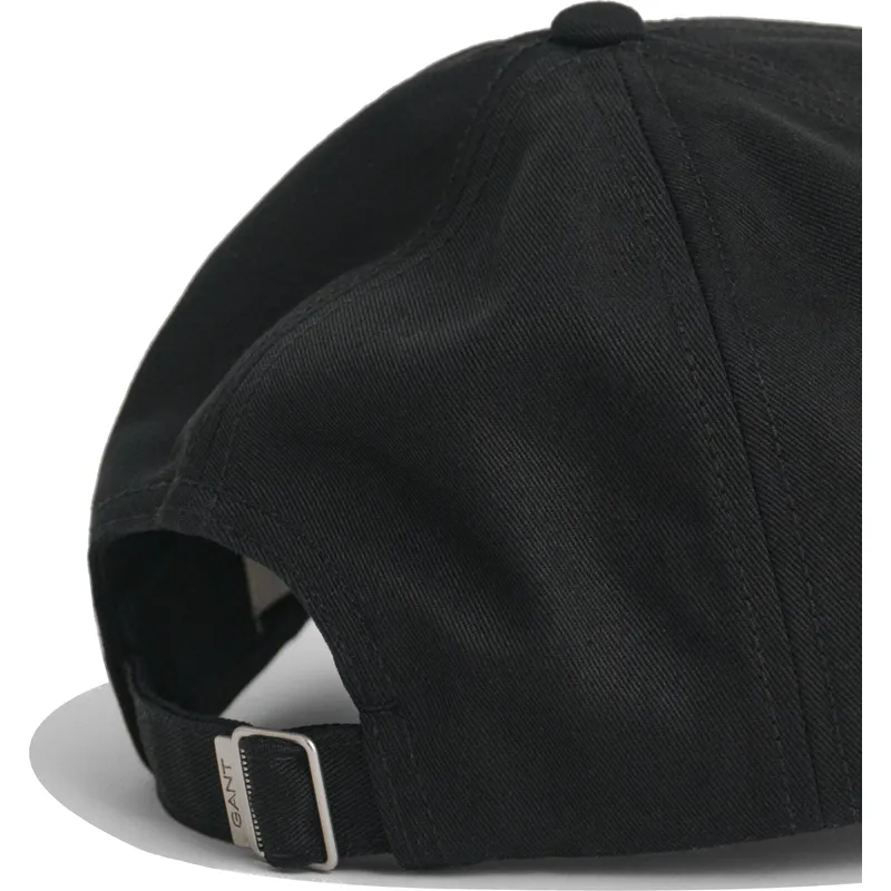 kepure-islenkta-juoda-reguliuojamas-shield-cotton-twill-black-gant
