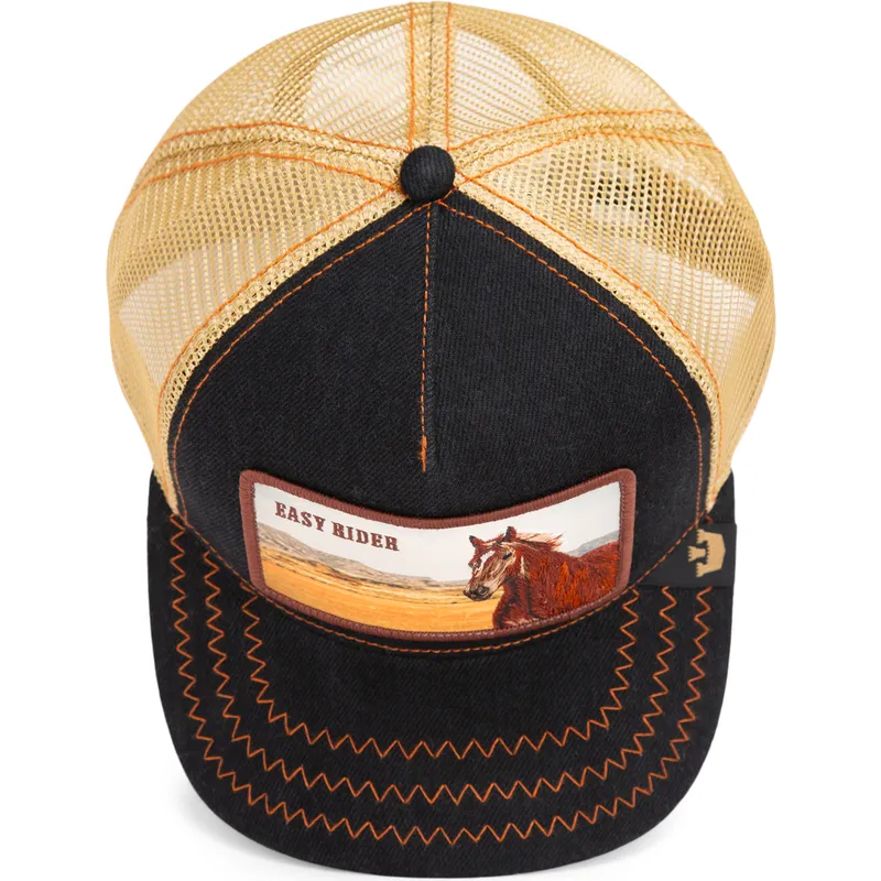 kepure-islenkta-juoda-snapback-easy-rider-wild-heart-the-farm-goorin-bros