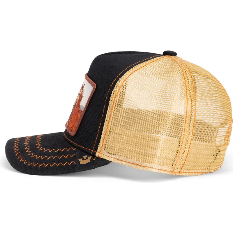 kepure-islenkta-vilkikas-juoda-snapback-the-farm-de-goorin-bros