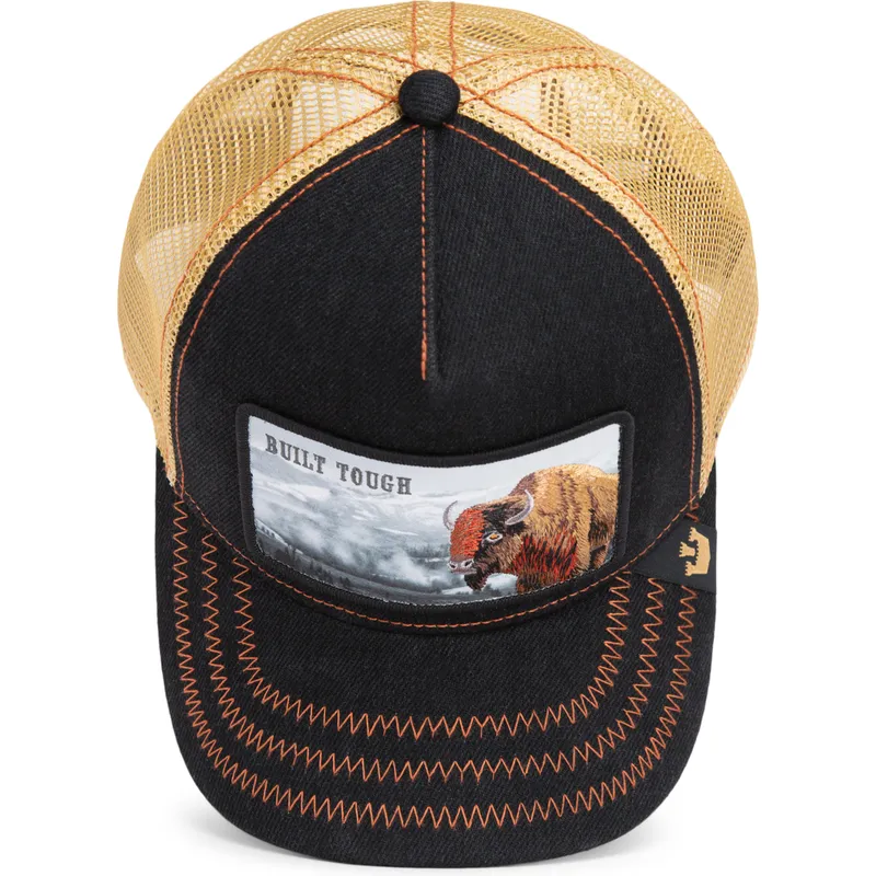 kepure-islenkta-juoda-snapback-built-tough-wild-heart-the-farm-goorin-bros
