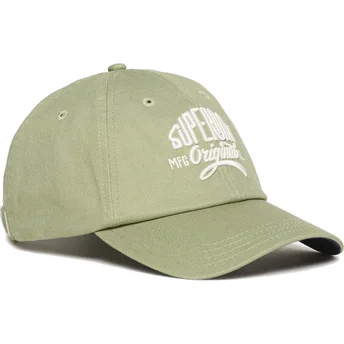 Kepurė išlenkta žalia reguliuojamas Graphic Seagrass Green Superdry
