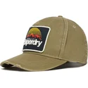 zielona-regulowana-czapka-z-daszkiem-graphic-khaki-marki-superdry