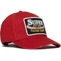 kepure-islenkta-raudona-reguliuojama-juostele-graphic-red-superdry
