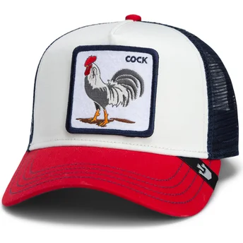 Goorin Bros. Cock Team Rooster Original Recipe Team Pride The Farm Biała, Granatowa i Czerwona Czapka Trucker